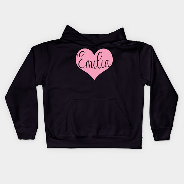 First name Emilia Kids Hoodie by Die Designwerkstatt